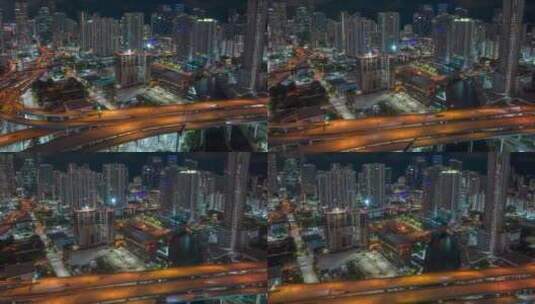 迈阿密上空的空中超光速飞行高清在线视频素材下载