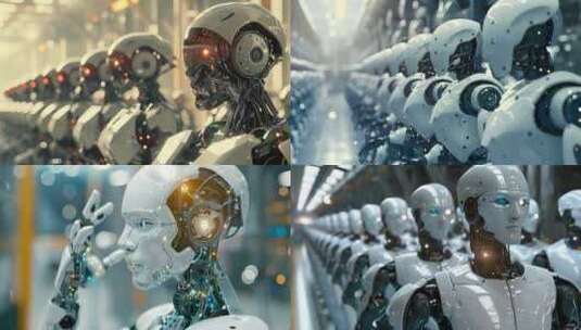 机器人 机器人生产线高清在线视频素材下载