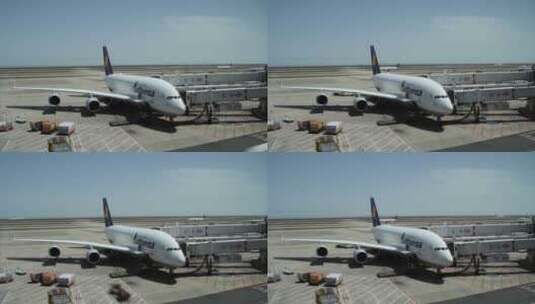 客机在机场滑行【4K】高清在线视频素材下载