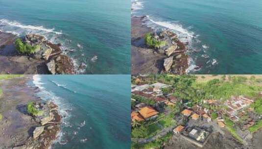 印度尼西亚-巴厘岛-海岛海神庙高清在线视频素材下载