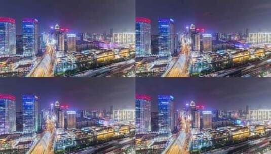 中国武汉市鸟瞰图的时移高清在线视频素材下载