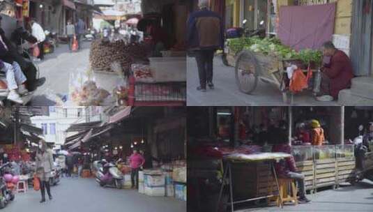 闽南石狮市古街、菜市场、古民俗01高清在线视频素材下载