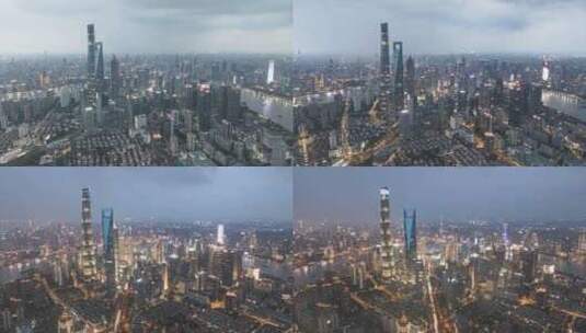 4K上海外滩陆家嘴金融城延时高清在线视频素材下载