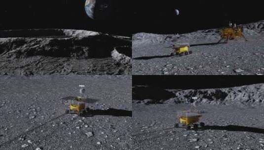 月球勘测航天探索玉兔号嫦娥号高清在线视频素材下载