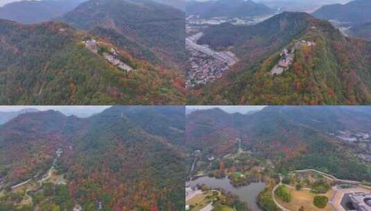 浙江绍兴会稽山大禹陵景区航拍越城区风景大高清在线视频素材下载