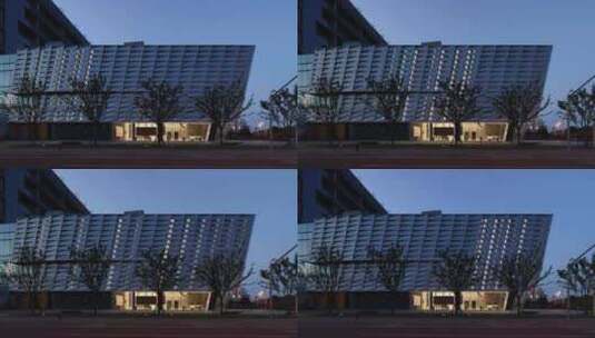城市夜景建筑外立面灯光秀4K高清在线视频素材下载