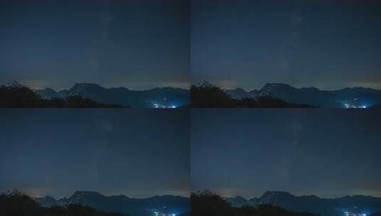 嵩顶草甸夏天星空延时高清在线视频素材下载