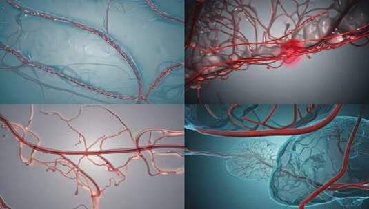 人体血管脉络展示高清在线视频素材下载