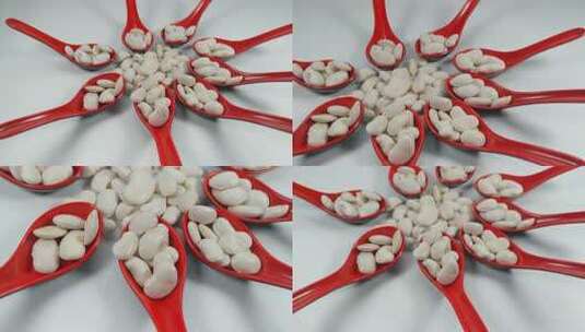 合集白芸豆食材食品高清在线视频素材下载