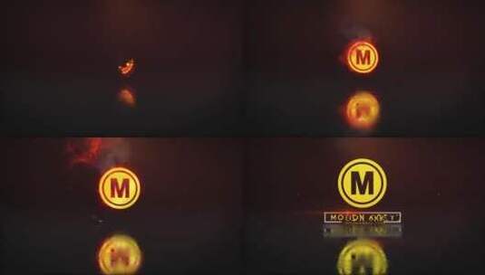 创意炫酷标志火焰开场AE模版高清AE视频素材下载