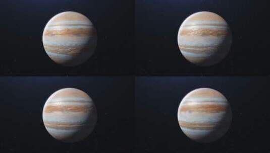 4K超清太阳系八大行星木星自转AE工程+视频高清AE视频素材下载