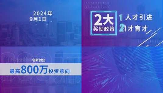 企业创业就业培训比赛奖励人才引进高清AE视频素材下载