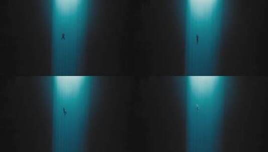 深海湖泊潜水水下水底拍摄高清在线视频素材下载