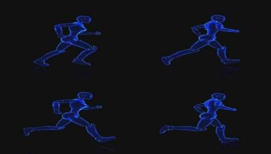 科技机器人跑步侧面高清在线视频素材下载