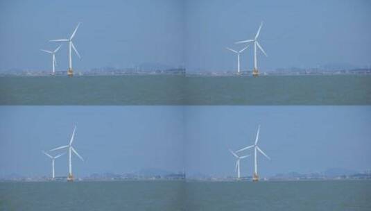 4K 风电 风机 风场 海上新能源高清在线视频素材下载