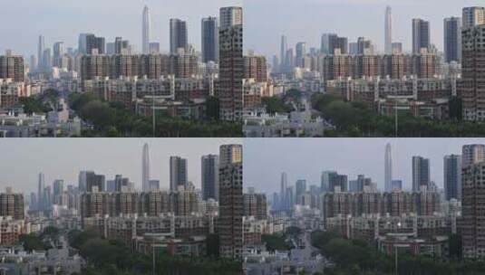 城市天际线建筑日落延时摄影高清在线视频素材下载