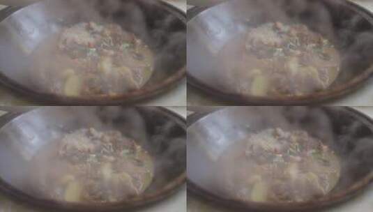 美食 炖鱼 铁锅炖高清在线视频素材下载