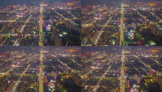 贵港城市夜景航拍延时高清在线视频素材下载