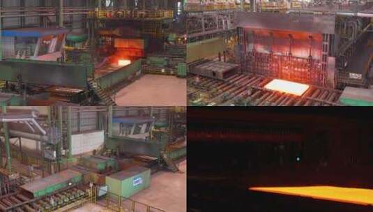 钢铁厂钢铁钢板炼造生产过程14高清在线视频素材下载