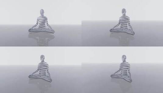 冥想 打坐 思想 哲学 雕塑 瑜伽高清在线视频素材下载