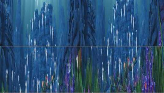 三维海底世界鱼群珊瑚唯美水母高清在线视频素材下载
