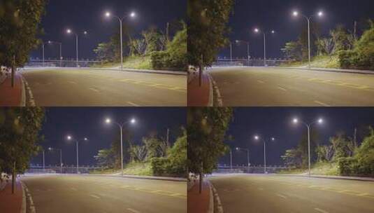 实拍重庆街道夜景高清在线视频素材下载