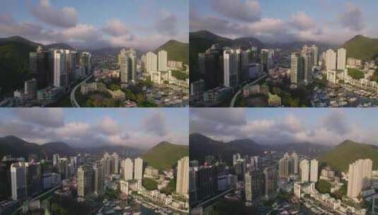 中国香港南区香港仔湾避风港航拍大景高清在线视频素材下载
