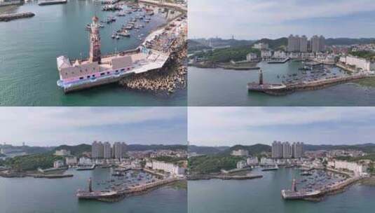 渔人码头 渔船 港湾高清在线视频素材下载