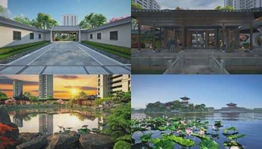 新中式庭院园林动画素材（合集）高清在线视频素材下载