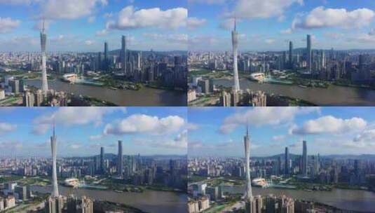 广州塔蓝天-3高清在线视频素材下载