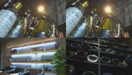 酒窖 展示 酒桌 葡萄酒 红酒进口高清在线视频素材下载