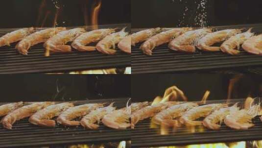 烧烤铁板大虾高清在线视频素材下载