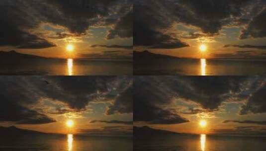 日落与海景高清在线视频素材下载
