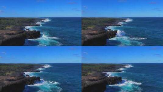 壮观大海海浪礁石自然风光高清在线视频素材下载