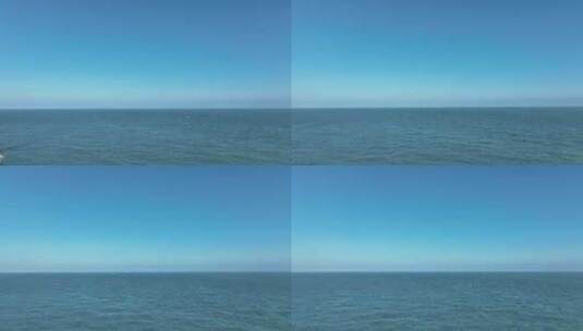 蓝色大海航拍飞向大海天空海洋风景唯美大海高清在线视频素材下载