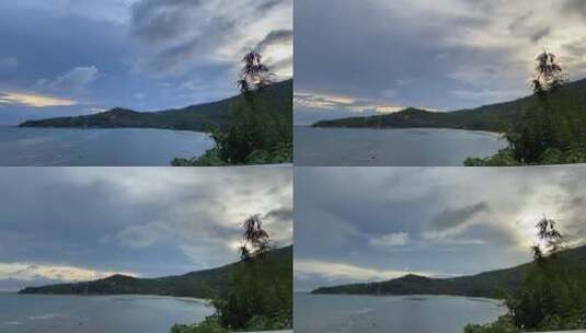 岛屿上空云层高清在线视频素材下载