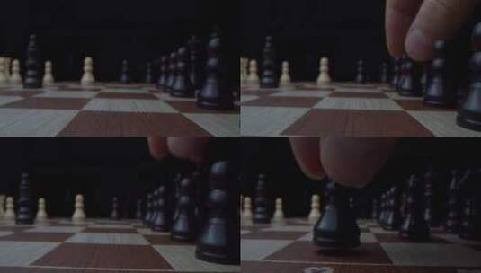 国际象棋特写高清在线视频素材下载