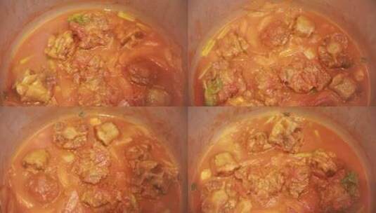 高压锅焖养生番茄牛尾 (7)高清在线视频素材下载