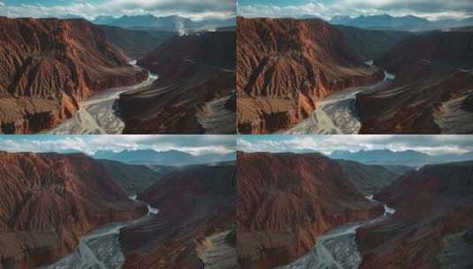 中国新疆安集海大峡谷延时摄影高清在线视频素材下载
