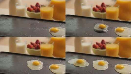 厨师煎鸡蛋高清在线视频素材下载