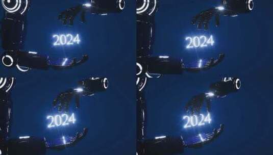 2024机械臂科技感三维概念场景高清在线视频素材下载