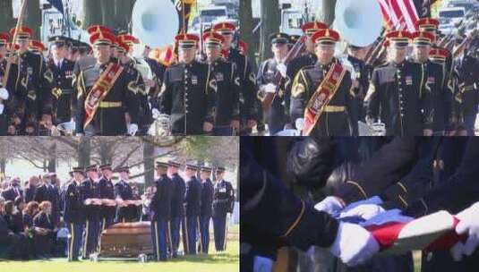 为一名阵亡士兵举行葬礼高清在线视频素材下载
