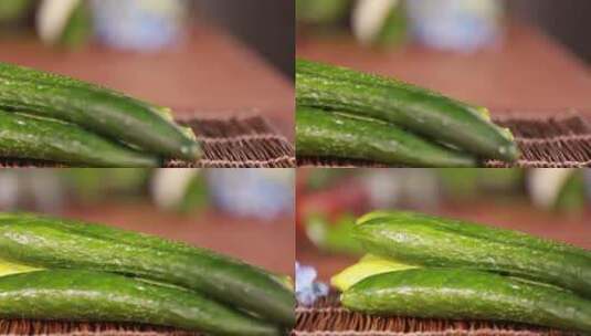 时蔬蔬菜秋季黄瓜高清在线视频素材下载