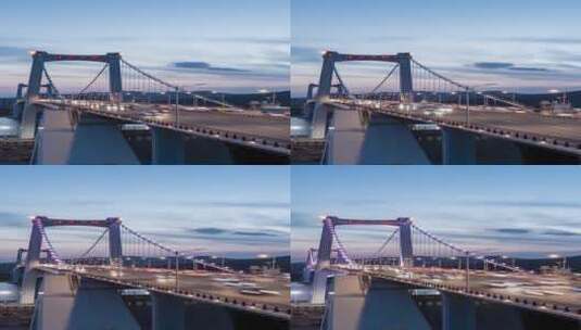 福建厦门海沧大桥交通延时摄影高清在线视频素材下载