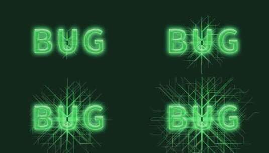BUG三维科技感电路板生长线条场景高清在线视频素材下载