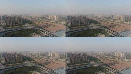 航拍河南郑州城市风光高清在线视频素材下载