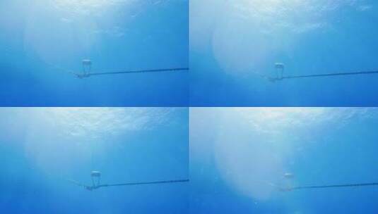 海洋下的绳索高清在线视频素材下载
