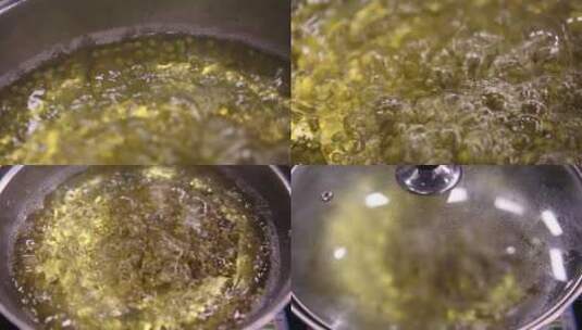 【镜头合集】煮绿豆汤绿豆水高清在线视频素材下载
