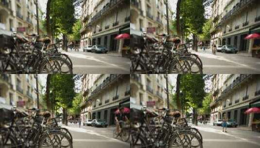 巴黎一条平静的街道高清在线视频素材下载