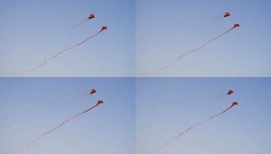 天空的风筝放风筝高清在线视频素材下载